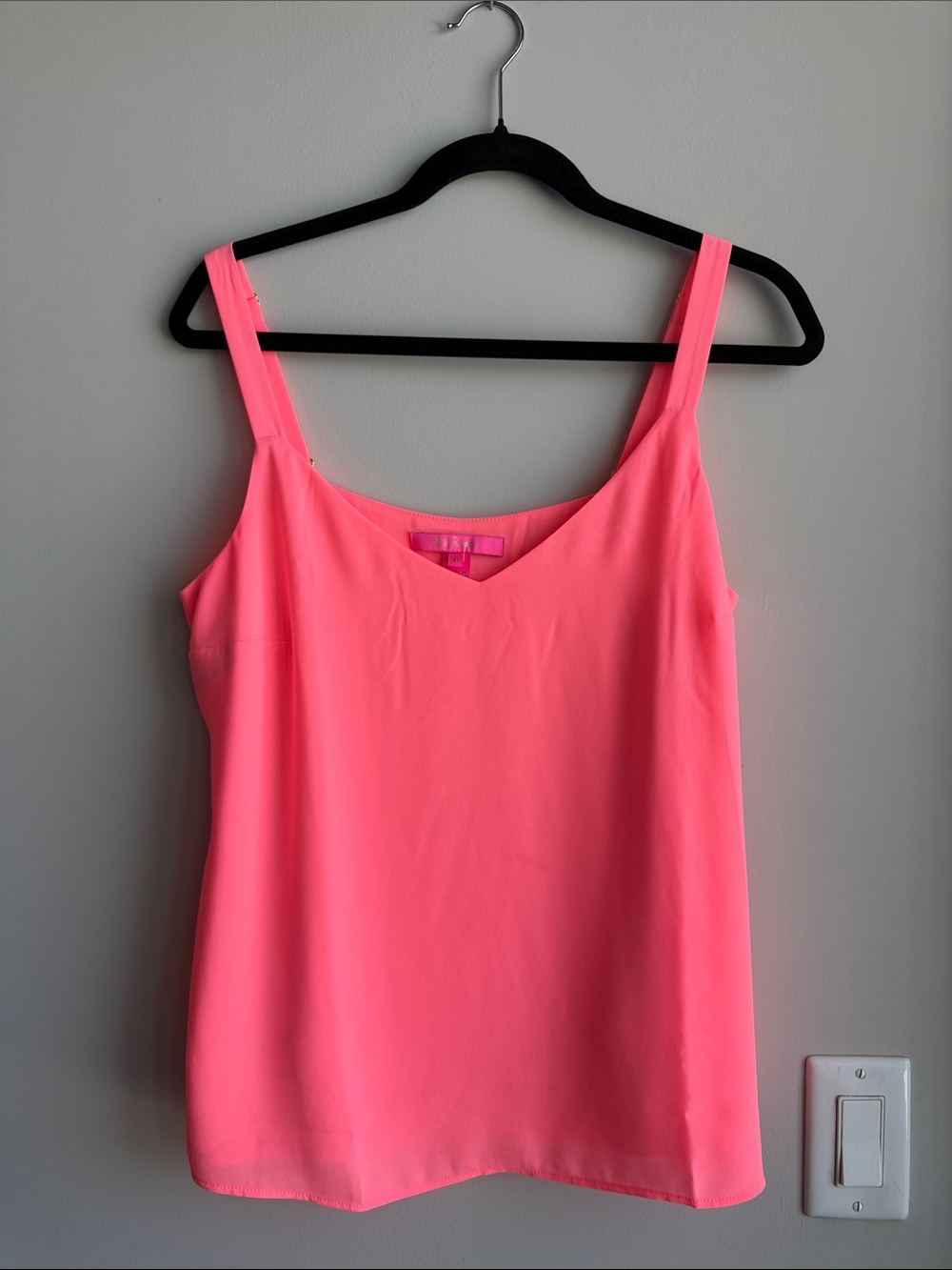 Lilly Pulitzer Bright Pink/Coral V-Neck Tank Top